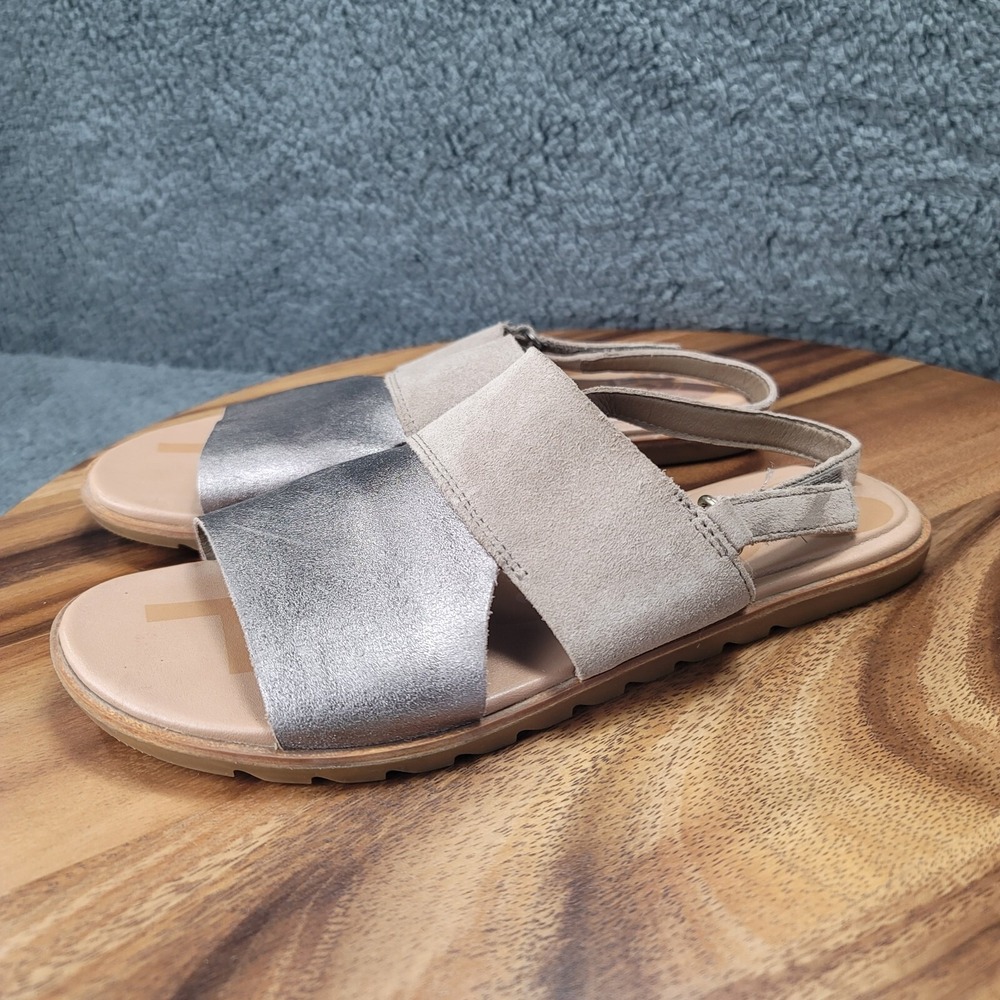 Sorel Shoes Gold Beige Sandals Womens Size 8‎ Flats Adjustable Strap Open Toe - Picture 5 of 12